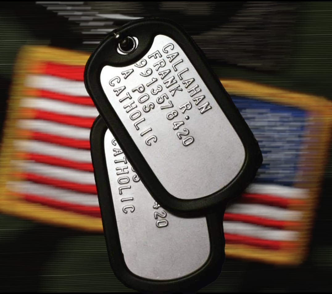 Placa Identificacion Militar Tipo Dog Tag Personalizado